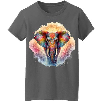 Picture of Colorful Elephant Mandala Unisex T-Shirt