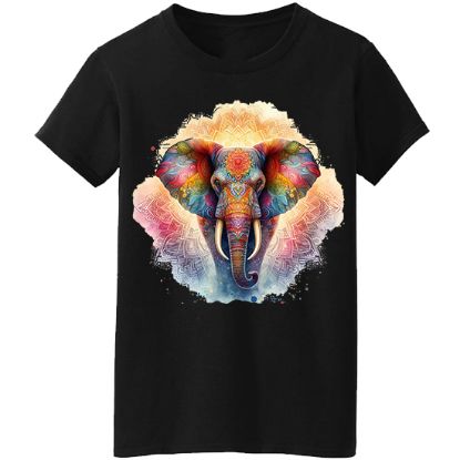 Picture of Colorful Elephant Mandala Unisex T-Shirt