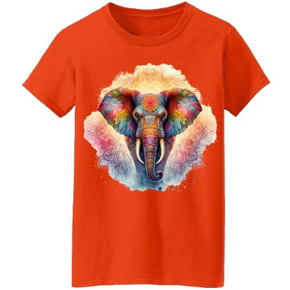 Picture of Colorful Elephant Mandala Unisex T-Shirt