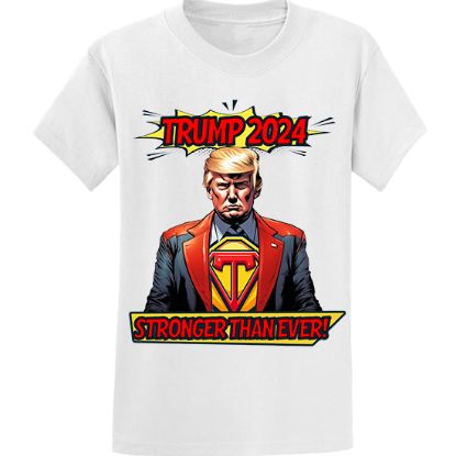 Picture of Trump 2024 "Stronger Than Ever" Superhero Unisex T-Shirt