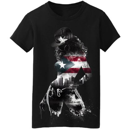 Picture of Puerto Rican Flag Urban Streetwear Unisex T-Shirt