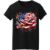 Picture of American Flag Bleeding Rose with Butterflies Unisex T-Shirt