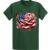 Picture of American Flag Bleeding Rose with Butterflies Unisex T-Shirt