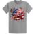 Picture of American Flag Bleeding Rose with Butterflies Unisex T-Shirt