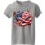 Picture of American Flag Bleeding Rose with Butterflies Unisex T-Shirt