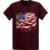 Picture of American Flag Bleeding Rose with Butterflies Unisex T-Shirt