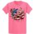 Picture of American Flag Bleeding Rose with Butterflies Unisex T-Shirt