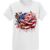 Picture of American Flag Bleeding Rose with Butterflies Unisex T-Shirt