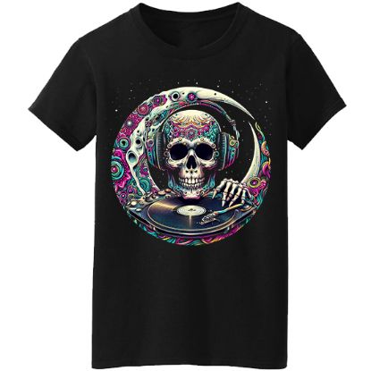 Picture of DJ Skull Psychedelic Music Unisex T-Shirt