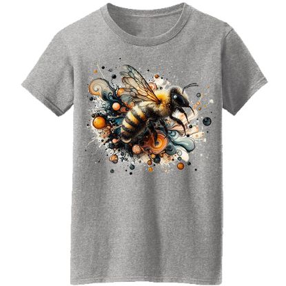 Picture of Vibrant Bee Abstract Art T-Shirt