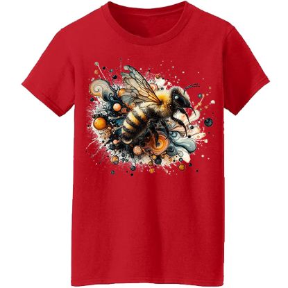 Picture of Vibrant Bee Abstract Art T-Shirt