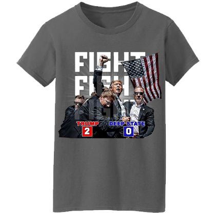 Picture of "Trump vs Deep State: Fight-Fight-Fight" Unisex T-Shirt