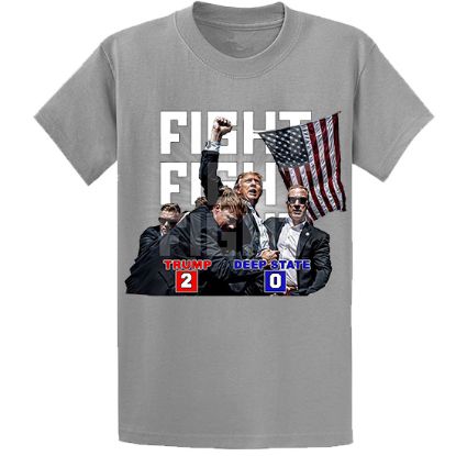 Picture of "Trump vs Deep State: Fight-Fight-Fight" Unisex T-Shirt