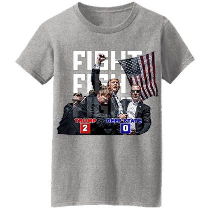 Picture of "Trump vs Deep State: Fight-Fight-Fight" Unisex T-Shirt