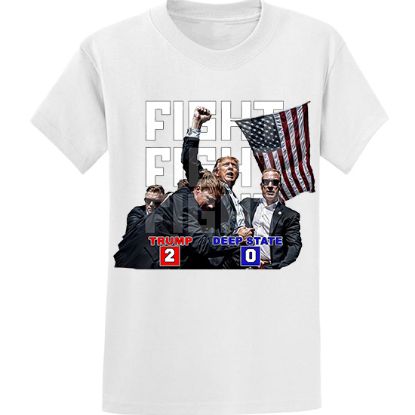 Picture of "Trump vs Deep State: Fight-Fight-Fight" Unisex T-Shirt