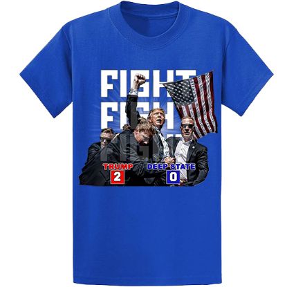 Picture of "Trump vs Deep State: Fight-Fight-Fight" Unisex T-Shirt