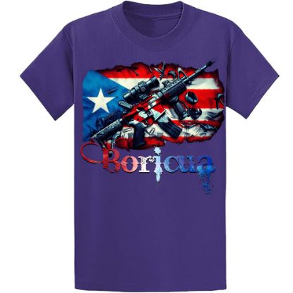 Picture of Patriotic Boricua Tactical AR-15 T-Shirt