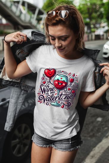 Picture of Wine Is My Valentine T-Shirt